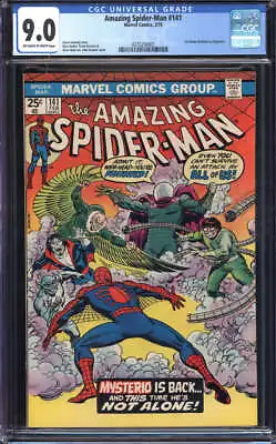 Buy Amazing Spider-man #141 Cgc 9.0 Ow/wh Pages // 1st Danny Berkhart As Mysterio • 111.21£