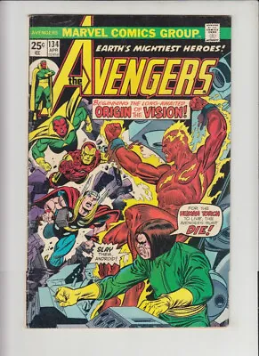 Buy Avengers #134 Vg *updated Vision Origin • 9.59£