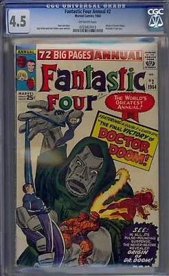 Buy Fantastic Four Annual #2 Cgc 4.5 Origin Doctor Doom Jack Kirby • 319.80£