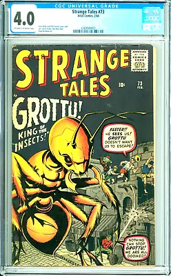 Buy Marvel/Atlas- Strange Tales #73 (1960) CGC 4.0 Jack Kirby & Bill Everett • 157.57£