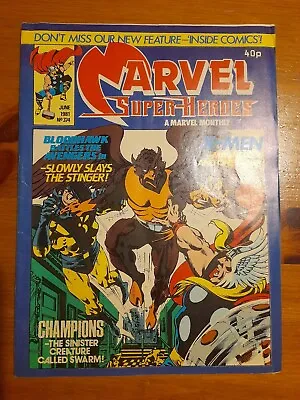 Buy Marvel Super-Heroes UK #374 June 1981 VGC/FINE 5.0  Reprint From Avengers #179 • 4.99£