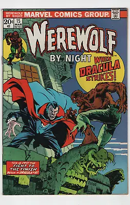 Buy WEREWOLF BY NIGHT #15 VS Dracula Horror Marvel Comics 1974 Ploog Marv Wolfman • 55.29£