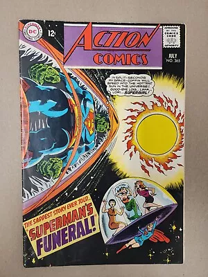 Buy Action Comics #365 DC 1968  Superman's Funeral  Bizarros JLA & More. J6 • 6.39£