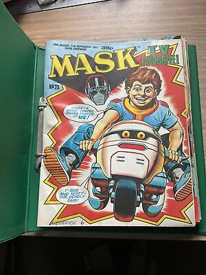 Buy Comics Mask Bundle X 20 In Ring Binder- 1987/86 Vintage Various Condition • 65£