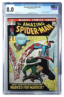 Buy Amazing Spider-Man #108 1st App Sha Shan CGC VF 8.0 Off-White Pages 4376350001 • 69.57£