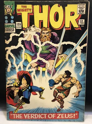 Buy Thor #129 Comic Marvel Comics 1966 Silver Age 4.0 1st App Ares Hermes & More • 93.11£