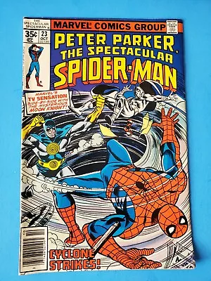 Buy Spectacular Spider-Man #23 - Moon Knight App - Marvel Comics Newsstand 1978 • 7.96£