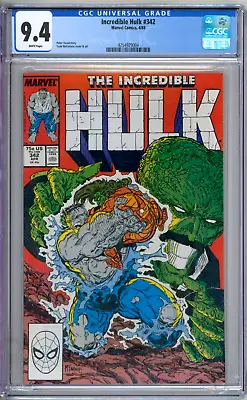 Buy Incredible Hulk 342 CGC Graded 9.4 NM Mcfarlane Marvel Comics 1988 • 47.40£