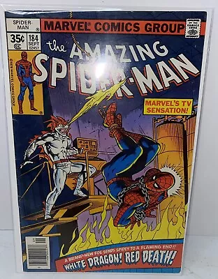 Buy VTG Marvel Comics Amazing SpiderMan ASM 1978 #184 1st App White Dragon Red Death • 6.40£