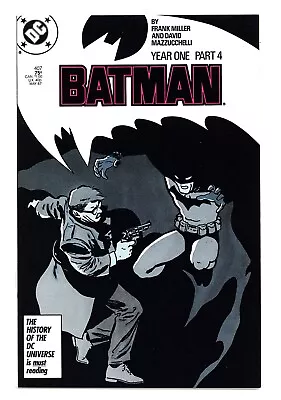 Buy Batman #407 9.0 Year One Part Four Frank Miller Story Ow/w Pgs 1987 • 23.83£