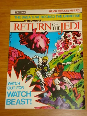 Buy Star Wars Return Of The Jedi #106 June 29 1985 British Weekly Comic • 5.99£