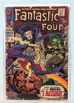 Buy Fantastic Four #65 (Marvel Comics, 1967) 1st Appearance Of Ronan The Accuser! • 17.61£