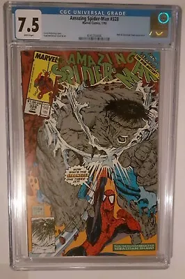 Buy Amazing Spider-Man #328. CGC 7.5. Marvel Comics 1990. McFarlane Grey Hulk Cover. • 74.95£