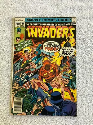 Buy Invaders #21 (Oct 1977, Marvel) VG 4.0 • 1.91£