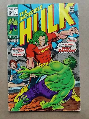 Buy The Incredible Hulk 141 GD/VG Rusty Staples Marvel 1971 1st Doctor Samson • 34.77£