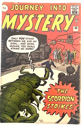 Buy Journey Into Mystery # 82. 1st Series. July 1962.  Jack Kirby-cover. Vg  4.0 • 98.99£