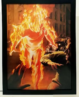 Buy Marvels Human Torch By Alex Ross 9x12 FRAMED Marvel Comics Art Print Poster • 28.55£