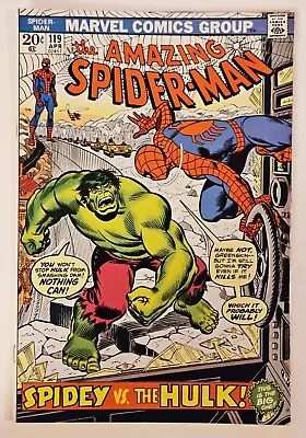 Buy Marvel The Amazing Spider-Man #119 1973 Spidey Vs The Hulk! In Great Condition! • 130.84£