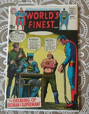 Buy World's Finest. Number 193. Superman And Batman. May 1970 Bronze Age Vg  • 13£