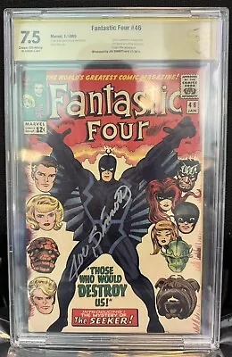Buy Fantastic Four #46 CBCS SS 7.5 Signed By Joe Sinnott (1st Black Bolt, CVA) • 799.51£