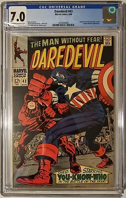 Buy Daredevil #43 Cgc 7.0 Origin Partially Retold Captain America Jack Kirby • 141.52£
