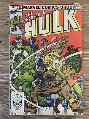 Buy Incredible Hulk #282 First Team Up The Incredible Hulk & She Hulk Marvel • 39.95£