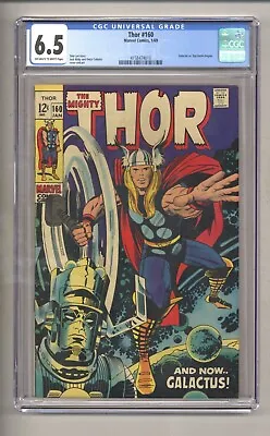 Buy Thor 160 (CGC 6.5) Galactus Vs. Ego Battle Begins Jack Kirby 1969 Marvel R230 • 94.87£