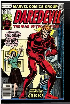 Buy Daredevil 151 1978 8.0/vf  Newsstand Daredevil/purple Man • 13.96£