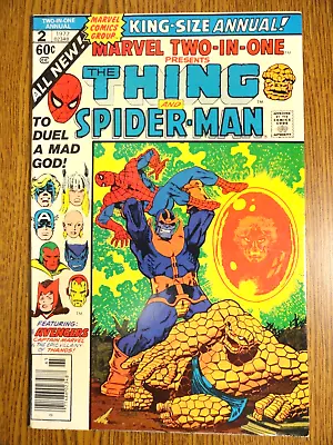 Buy Marvel Two In One King-Size Annual #2 Starlin Key Spider-man Warlock 1st Print • 42.38£