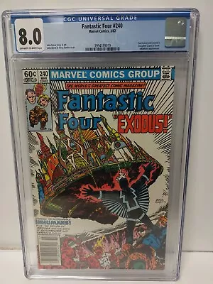 Buy Fantastic Four #240 CGC 8.0  Marvel Comics  1982  Quicksilver  **FREE SHIPPING** • 46.87£