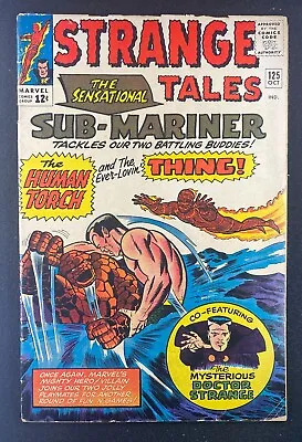 Buy Strange Tales (1951) #125 VG+ (4.5) Human Torch Thing Sub-Mariner Battle Cover • 59.47£