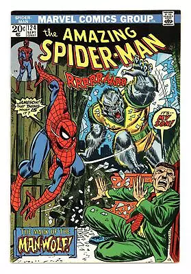 Buy Amazing Spider-Man #124 VG/FN 5.0 1973 1st App. Man-Wolf • 59.16£