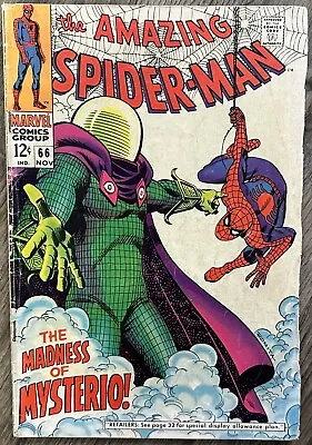 Buy The Amazing Spider-man Comic #66 (marvel,1968) Silver Age ~ • 47.51£