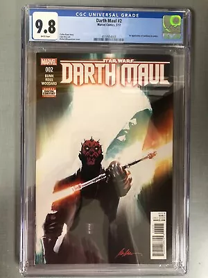 Buy Darth Maul # 2 CGC 9.8 White Marvel 2017 1st Appearance Of Cad Bane 4110554009 • 95.56£