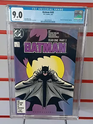Buy BATMAN #405 (DC, 1987) CGC Graded 9.0 ~ FRANK MILLER ~ YEAR ONE ~ White Pages • 32.44£