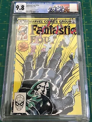 Buy Fantastic Four 258 CGC 9.8 WP Doctor Doom 1st Print Marvel 1983 Custom Label • 96.07£