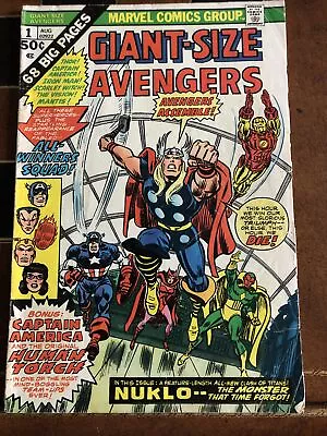 Buy Giantsize Avengers / Marvel Comics / 1974 / Issue 1 • 15£