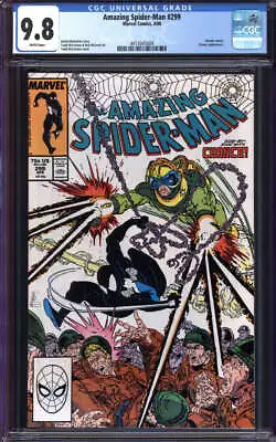 Buy Amazing Spider-man #299 Cgc 9.8 White Pages // Venom Cameo Mcfarlane Cover • 359.78£