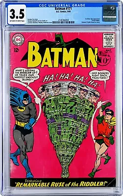 Buy Batman #171 - First Appearance Of Riddler In The Silver Age - May 1965 • 450£
