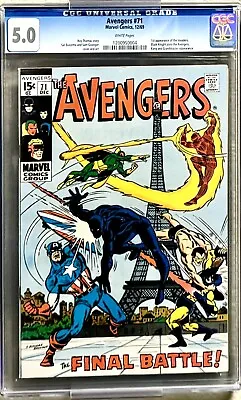 Buy Avengers #71 - 1st App Invaders/ Kang App/ Black Knight Joins (CGC 5.0) 1969 • 70.95£