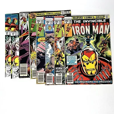 Buy Invincible Iron Man Lot #104 113-115 119 169 275 Marvel Comic Books • 29.11£