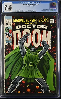 Buy 1969 Marvel Super-Heroes 20 CGC 7.5 1st App Of Valeria Doctor Doom Classic Cover • 529.62£