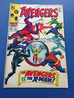 Buy June 1968 The Avengers Marvel Comic #53 X-men • 34.37£