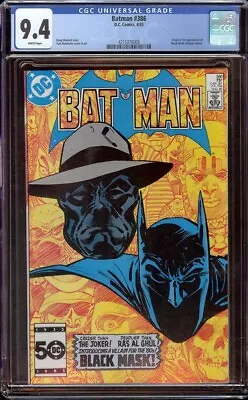 Buy Batman # 386 CGC 9.4 White (DC, 1985) 1st Appearance & Origin Black Mask • 118.54£