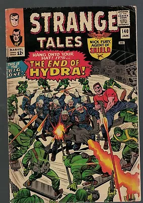 Buy Marvel Comics Strange Tales 140 VG 4.0 End Hydra Avengers  1966 • 21.99£