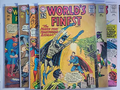 Buy World's Finest #128 138 143 155 168 169 DC Comic Lot 1962 Batman Superman • 39.54£