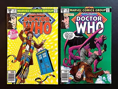 Buy MARVEL PREMIERE #57, 58 1st U.S. Doctor Who Comic Appearance Tom Baker 1980 • 11.91£