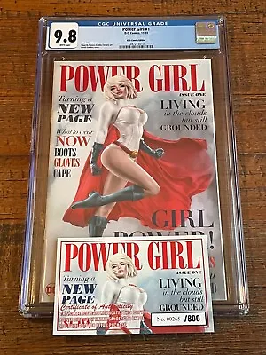 Buy Power Girl #1 Cgc 9.8 Natali Sanders Variant Action Comics Le 800 W/coa Batman • 96.51£
