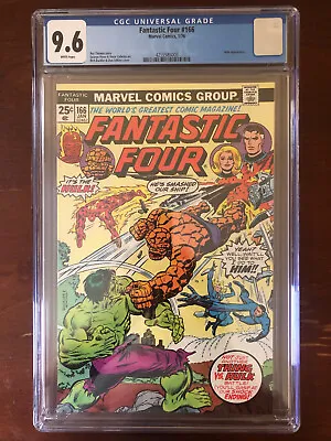 Buy Fantastic Four #166 1976 CGC 9.6 NM+ White Pages, Thing Vs. Hulk, NEW CGC CASE! • 118.73£