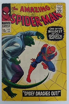 Buy Amazing Spiderman Comic #45 - Feb 1967 3rd App Lizard GD/VG • 75£